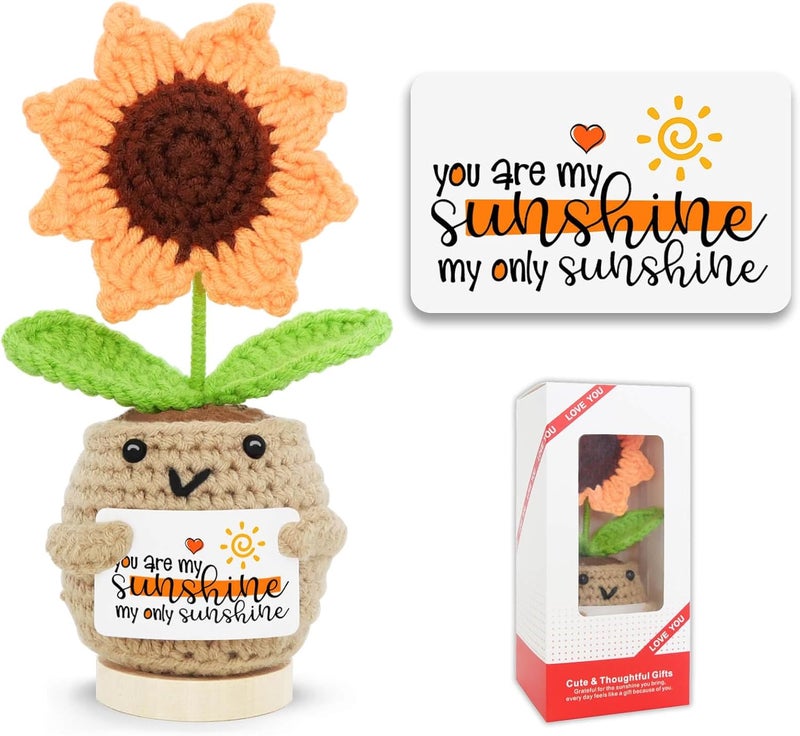 Gzdiyty Gifts for Mom from Daughter, Cute Mom Grandma Nana Mama Gifts, You are My Sunshine Handmade Sunflower Crochet, Christmas Mothers Day Birthday Gifts for Moms from Son - Image 1